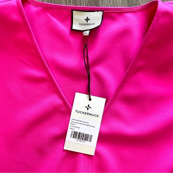 Tuckernuck Hot Pink Feather Easton Blouse NWT - Picture 12 of 16